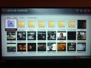 Selección de videos del NAS en LG SmartTV